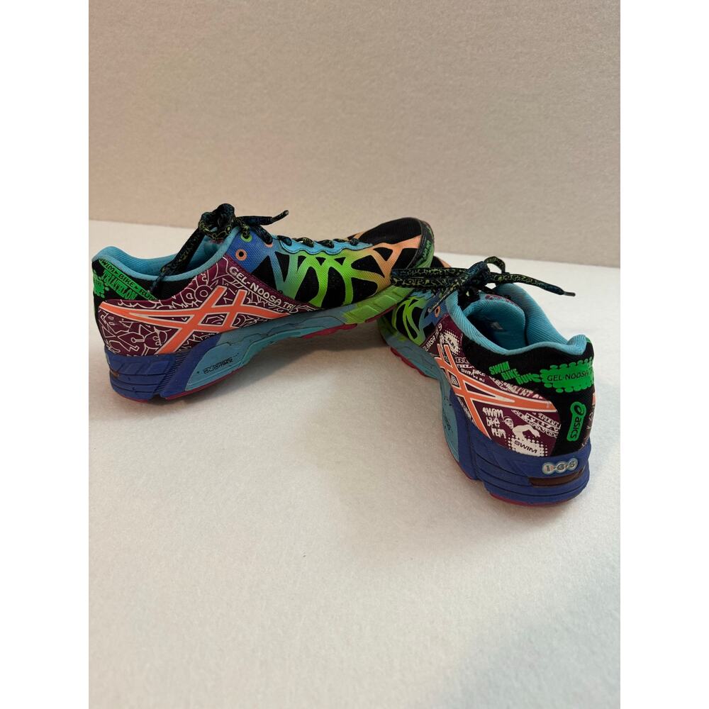 Asics Women's Gel Noosa TRI - Neon Graffiti Running  Shoes Black Orange 8